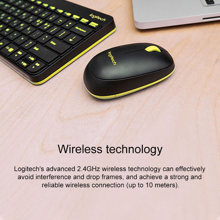 Logitech MK240 Nano Wireless Keyboard and Mouse Set (White)