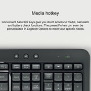 Logitech MK540 Wireless Keyboard and Mouse Set (Black)