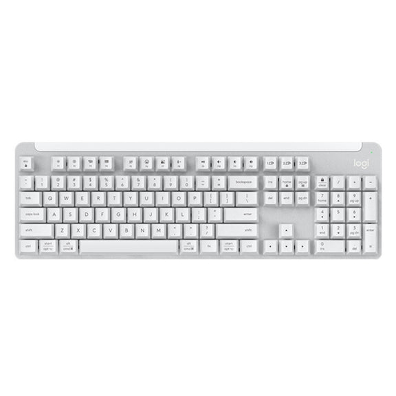 Logitech K865 104 Keys Wireless Bluetooth Mechanical Keyboard, Red Shaft (White)