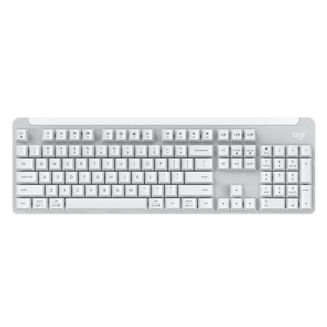 Logitech K865 104 Keys Wireless Bluetooth Mechanical Keyboard, Red Shaft (White)