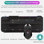 SHIPADOO D620 104-key Wired RGB Color Cracked Backlight Gaming Keyboard Mouse Kit for Laptop, PC
