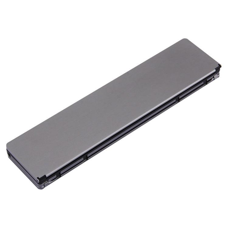 F18 Ultra-slim Rechargeable Foldable 58 Keys Bluetooth Wireless Keyboard with Holder (Grey)