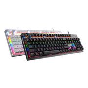 YINDIAO ZK-3 USB Mechanical Gaming Wired Keyboard, Black Shaft (White)