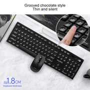 YINDIAO V3 Max Business Office Silent Wireless Keyboard Mouse Set (Black)