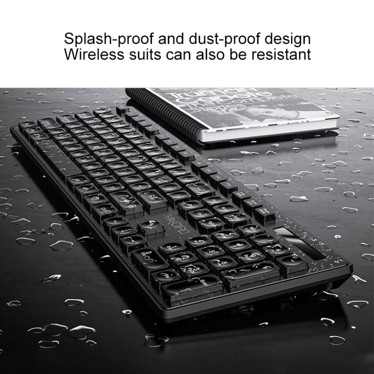 YINDIAO V3 Max Business Office Silent Wireless Keyboard Mouse Set (Black)