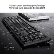 YINDIAO V3 Max Business Office Silent Wireless Keyboard Mouse Set (Black)