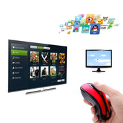 PR-01 6D Gyroscope Fly Air Mouse 2.4G USB Receiver 1600 DPI Wireless Optical Mouse for Computer PC Android Smart TV Box (Red + Black)