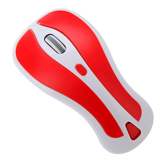 PR-01 6D Gyroscope Fly Air Mouse 2.4G USB Receiver 1600 DPI Wireless Optical Mouse for Computer PC Android Smart TV Box (Red + White)