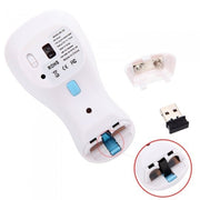 PR-01 6D Gyroscope Fly Air Mouse 2.4G USB Receiver 1600 DPI Wireless Optical Mouse for Computer PC Android Smart TV Box (Red + White)