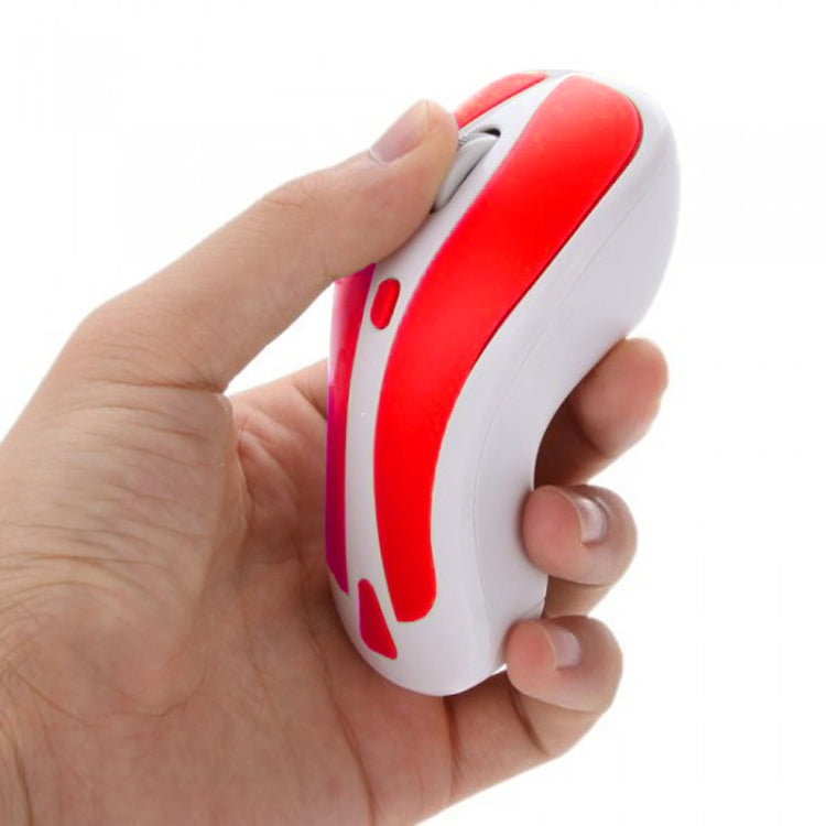 PR-01 6D Gyroscope Fly Air Mouse 2.4G USB Receiver 1600 DPI Wireless Optical Mouse for Computer PC Android Smart TV Box (Red + White)