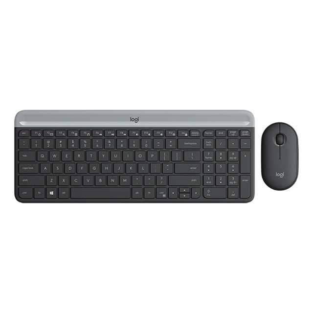 Logitech MK470 Wireless Silence Keyboard Mouse Set (Black)