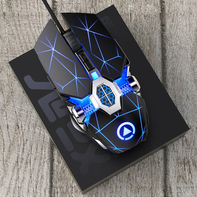 YINDIAO 3200DPI 4-modes Adjustable 7-keys RGB Light Wired Gaming Mechanical Mouse, Style: Audio Version (Black)