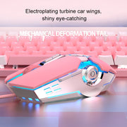 YINDIAO 3200DPI 4-modes Adjustable 7-keys RGB Light Wired Gaming Mechanical Mouse, Style: Audio Version (Pink)