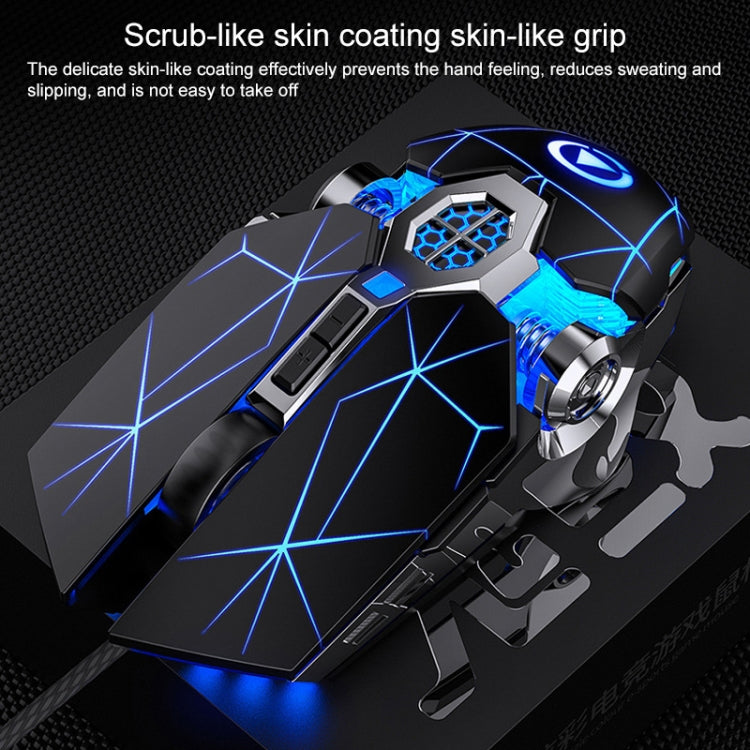 YINDIAO 3200DPI 4-modes Adjustable 7-keys RGB Light Wired Gaming Mechanical Mouse, Style: Audio Version (White)