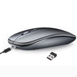HXSJ M90 2.4GHz Ultrathin Mute Rechargeable Dual Mode Wireless Bluetooth Notebook PC Mouse(Grey) - Wireless Mice by HXSJ | Online Shopping South Africa | PMC TechLife | Buy Now Pay Later Mobicred