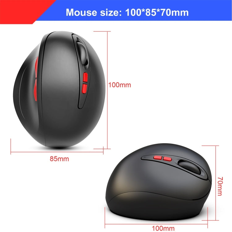 HXSJ T33 2.4GHz Ergonomic Optical Wireless Notebook PC Mouse (Black)