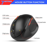 HXSJ T33 2.4GHz Ergonomic Optical Wireless Notebook PC Mouse (Black)