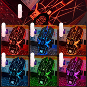 YINDIAO A7 2.4GHz 1600DPI 3-modes Adjustable 7-keys Rechargeable RGB Light Wireless Silent Gaming Mouse (Black)