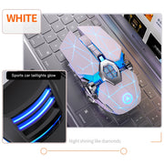 YINDIAO A7 2.4GHz 1600DPI 3-modes Adjustable 7-keys Rechargeable RGB Light Wireless Silent Gaming Mouse (Black)