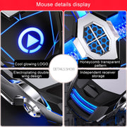 YINDIAO A7 2.4GHz 1600DPI 3-modes Adjustable 7-keys Rechargeable RGB Light Wireless Silent Gaming Mouse (Black)