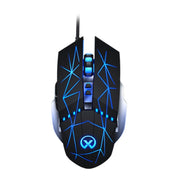 GM20 3200DPI 4-modes Adjustable 7-keys RGB Light Wired Gaming Mouse (Starlight Black)