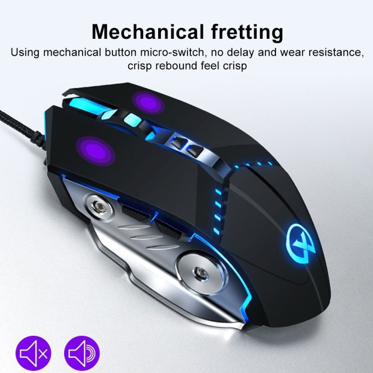GM20 3200DPI 4-modes Adjustable 7-keys RGB Light Wired Gaming Mouse (White)