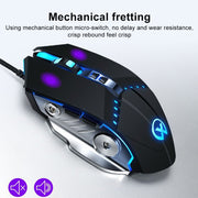 GM20 3200DPI 4-modes Adjustable 7-keys RGB Light Wired Gaming Mouse (White)