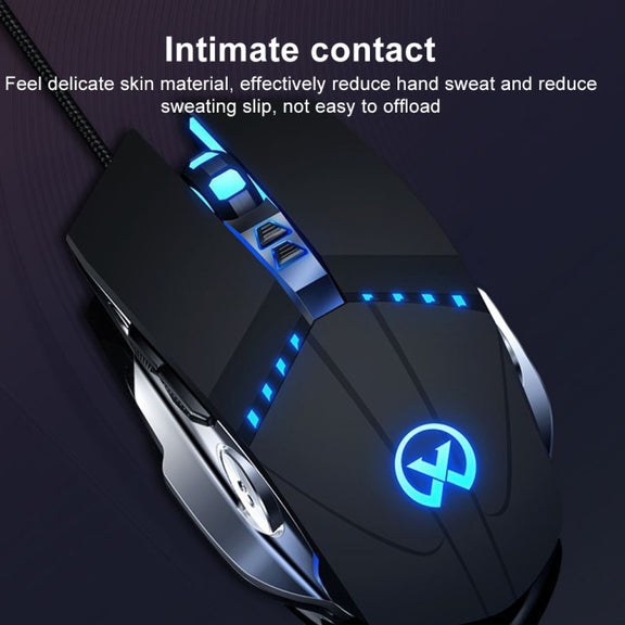 GM20 3200DPI 4-modes Adjustable 7-keys RGB Light Wired Gaming Mouse (White)