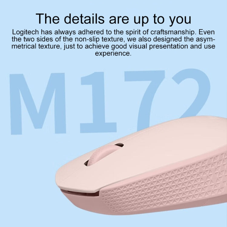 Logitech M172 1000DPI 2.4GHz Wireless Mouse (Pink)