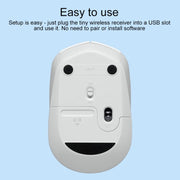Logitech M172 1000DPI 2.4GHz Wireless Mouse (White)