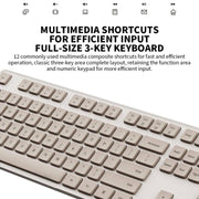 Original Xiaomi 2.4GHz Wireless Keyboard + Mouse Set 2 for Notebook Desktop Laptop(Milk Tea White)