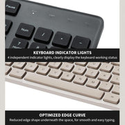 Original Xiaomi 2.4GHz Wireless Keyboard + Mouse Set 2 for Notebook Desktop Laptop(Milk Tea White)