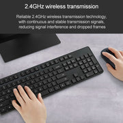 Original Xiaomi 2.4GHz Wireless Keyboard + Mouse Set 2 for Notebook Desktop Laptop(Black)