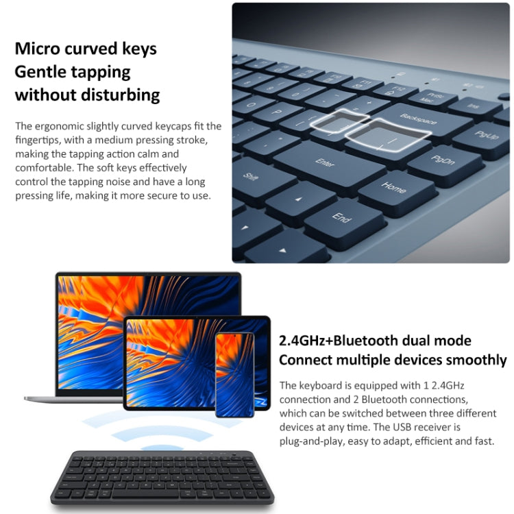 Original Xiaomi XMBXJP01YM 85 Keys Portable Dual-mode Keyboard (Beige White)