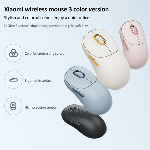 Original Xiaomi Dual-mode 1200DPI Ultra-thin Computer Mouse 3 (Blue)