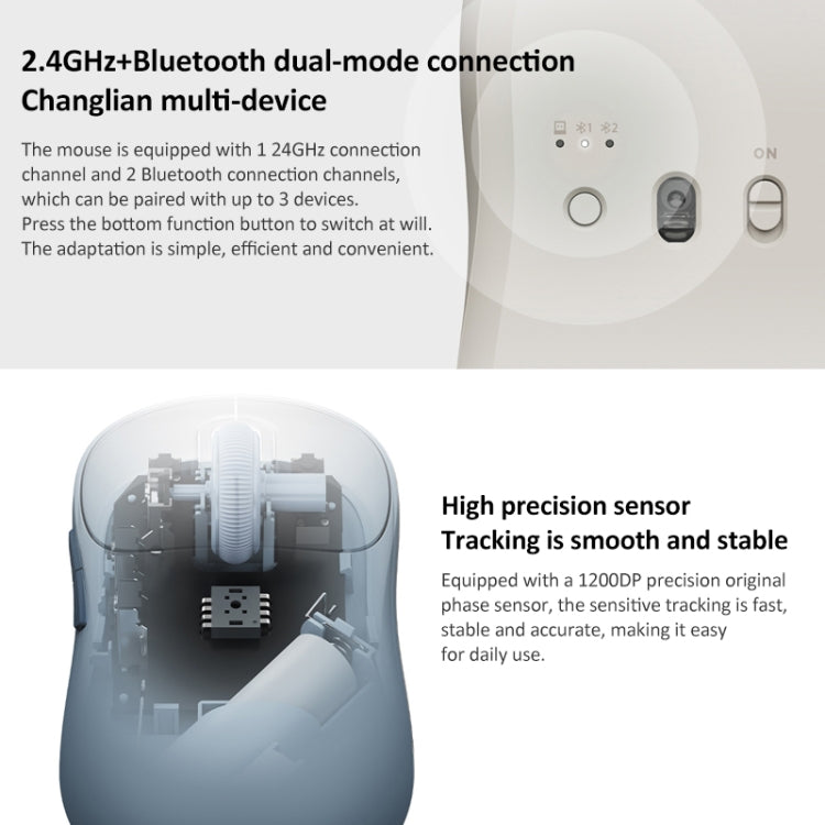 Original Xiaomi Dual-mode 1200DPI Ultra-thin Computer Mouse 3 (Blue)