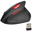 HXSJ T24 6 Buttons 2400 DPI 2.4G Wireless Vertical Ergonomic Mouse with USB Receiver(Black) - Wireless Mice by HXSJ | Online Shopping South Africa | PMC TechLife | Buy Now Pay Later Mobicred