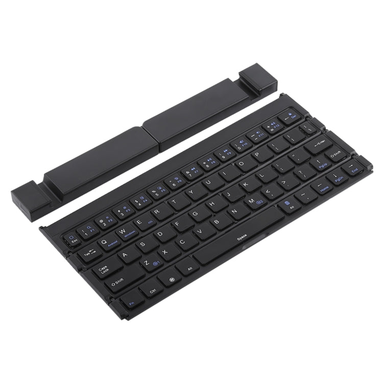 GK808 Ultra-thin Foldable Bluetooth V3.0 Keyboard, Built-in Holder, Support Android / iOS / Windows System(Black)