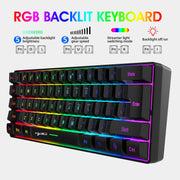 HXSJ V700B+A867 Wired RGB Backlit Keyboard and Mouse Set