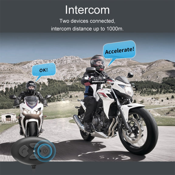 Dier DK12 800m Helmet Wireless Bluetooth Headset 5.0 Water-resistant Double Motorcycle Call Headset With Intercom Function