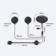 Dier DK12 800m Helmet Wireless Bluetooth Headset 5.0 Water-resistant Double Motorcycle Call Headset With Intercom Function