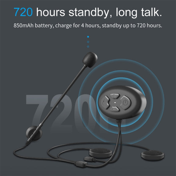 Dier DK12 800m Helmet Wireless Bluetooth Headset 5.0 Water-resistant Double Motorcycle Call Headset With Intercom Function