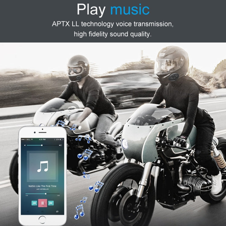 Dier DK12 800m Helmet Wireless Bluetooth Headset 5.0 Water-resistant Double Motorcycle Call Headset With Intercom Function