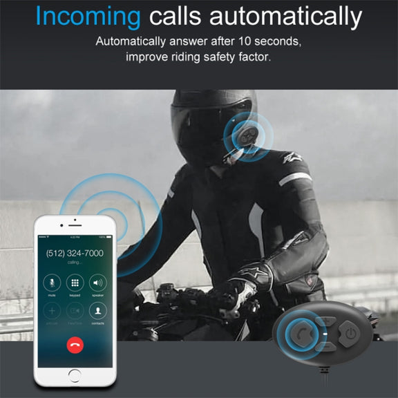 Dier DK12 800m Helmet Wireless Bluetooth Headset 5.0 Water-resistant Double Motorcycle Call Headset With Intercom Function