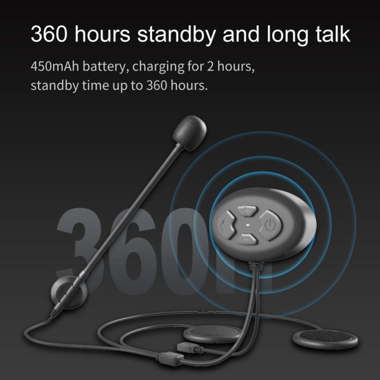 Dier DK11 800m Helmet Wireless Bluetooth Headset 5.0 Water-resistant Double Motorcycle Call headset