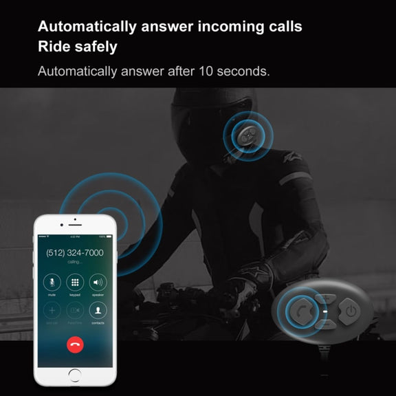 Dier DK11 800m Helmet Wireless Bluetooth Headset 5.0 Water-resistant Double Motorcycle Call headset