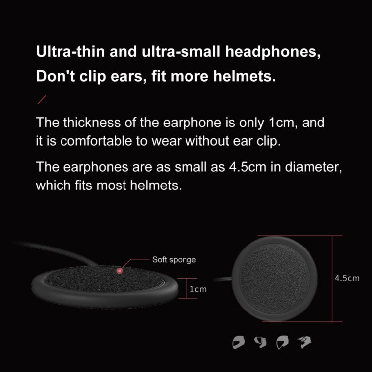 Dier DK11 800m Helmet Wireless Bluetooth Headset 5.0 Water-resistant Double Motorcycle Call headset
