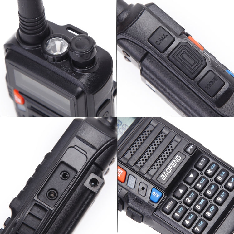 Baofeng BF-UV5R Plus S9 FM Interphone Handheld Walkie Talkie, US Plug (Red)