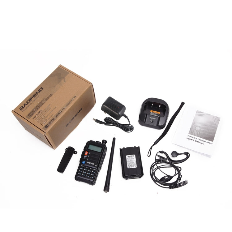 Baofeng BF-UV5R Plus S9 FM Interphone Handheld Walkie Talkie, US Plug (Red)