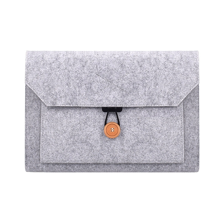 ND06 Multi-purpose Felt Button Laptop Inner Bag for 12.5 inch Laptop(Grey)